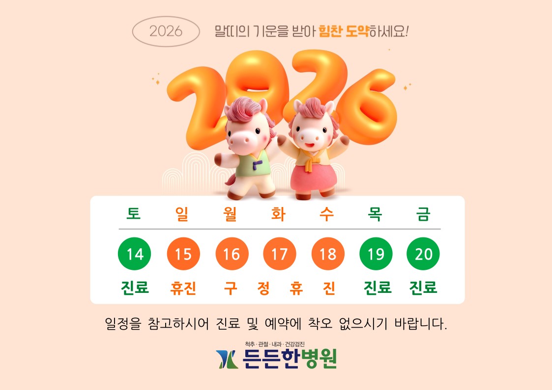 2026 설날 휴진 일정 안내