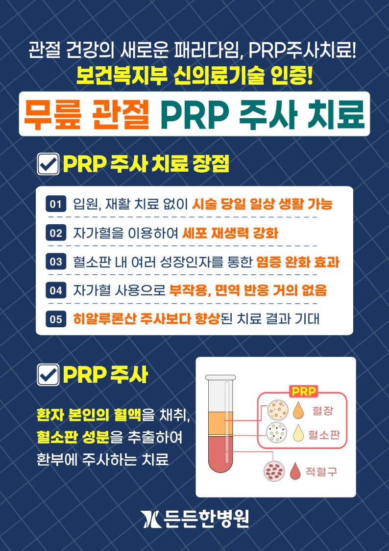 무릎관절 PRP주사치료